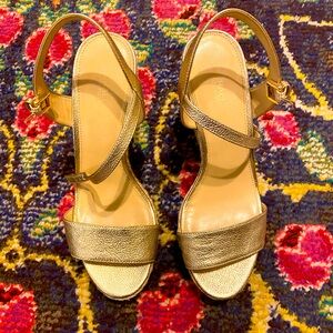 Michael Kors gold Wedges 8.5 medium